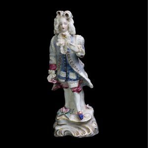 1940s Corday French Rococo Man Porcelain Figure Vintage Rare 11" Cordey